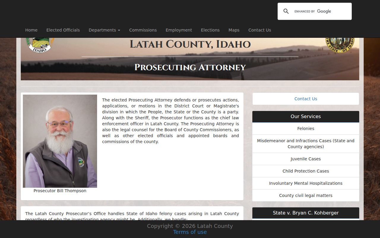 Latah County Prosecutor official page
